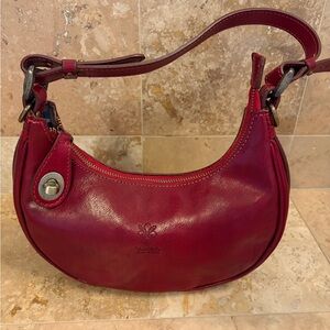 Red Leather Shoulder Bag